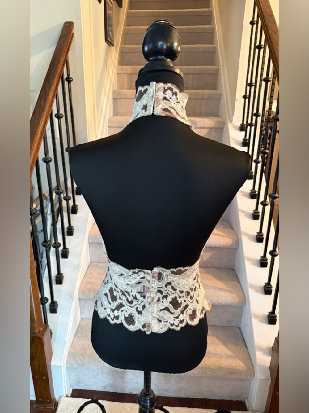Moda International White Lace Halter Camisole - Picture 5 of 6